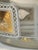 Glass Vintage Leaf Pattern Gold Trimmed Bowl For Sale - Image 7 of 11