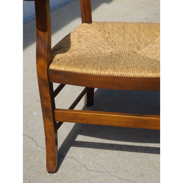 Wood and Straw Grandfathers Armchair, 1980s For Sale - Image 13 of 18