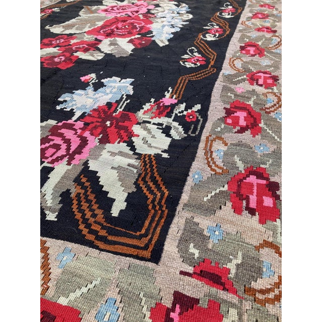 Vintage Caucasian Karabakh Kilim For Sale - Image 6 of 10