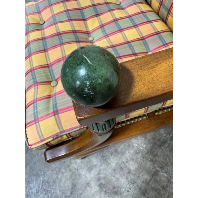 Wood Vintage Empire Style Walnut Chair For Sale - Image 7 of 7