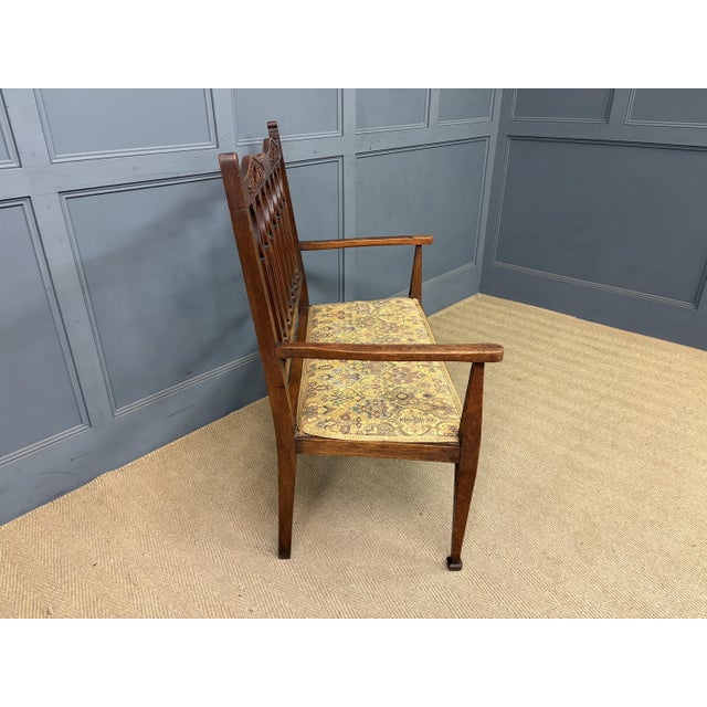 Arts and Crafts Oak Salon Suite, 1900s, Set of 5 For Sale - Image 14 of 18