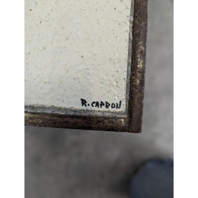 1960s Coffee Table with Ceramic Tiles by Roger Capron For Sale - Image 5 of 8