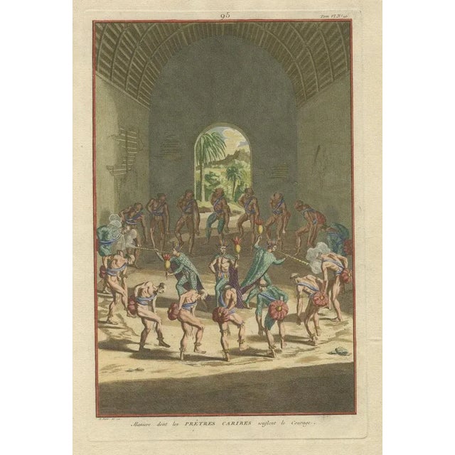 Early 18th Century A Ritual Dance of the Caribbean, 1722, Paper For Sale - Image 5 of 7