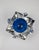 1970s Faceted Crystal Ashtray with Blue Center from Saint Louis, France, 1970s For Sale - Image 5 of 13