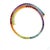 A striking H. Stern rainbow gemstone necklace crafted in 18-karat yellow gold, featuring a continuous line of vibrant...