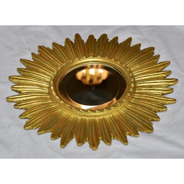 Gold Vintage Sun Mirror, 1960 For Sale - Image 8 of 11