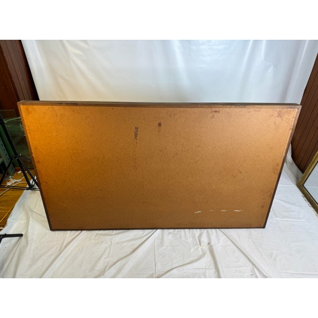 1970s Large Brutalist Staccato Walnut Wall Mirror For Sale - Image 10 of 10