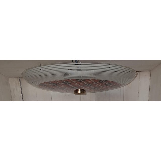 1960s Mid-Century Modern German Ceiling Lamp with Domed Glass Bowl, 1960s For Sale - Image 5 of 8
