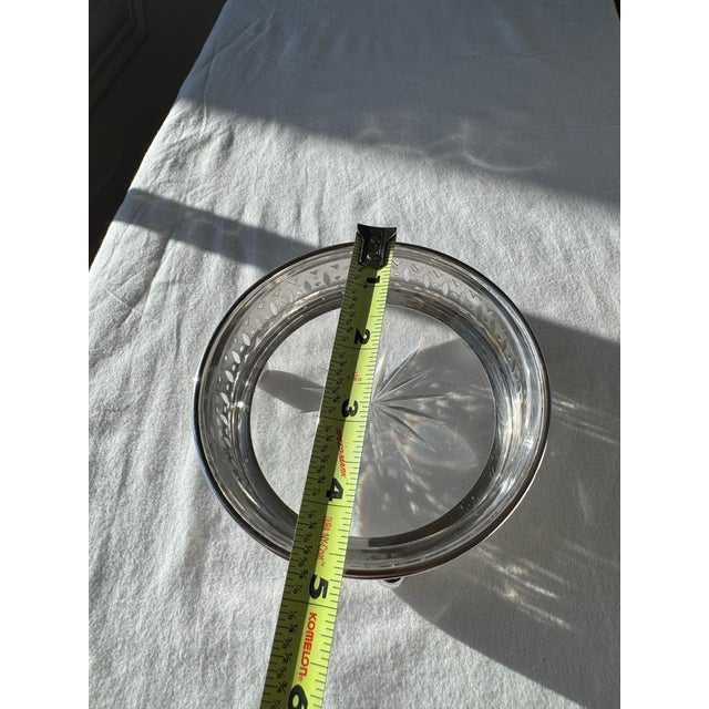 Antique Sterling Silver Pierced Bowl With Glass Insert, Marked 200sd For Sale In Dallas - Image 6 of 6