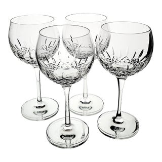Waterford Crystal Lismore Essence Balloon Wine Glasses Set of 4 For Sale