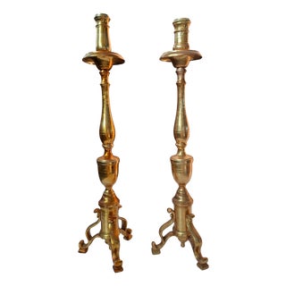 Baroque Altar Candlesticks, 1960s, Set of 2 For Sale
