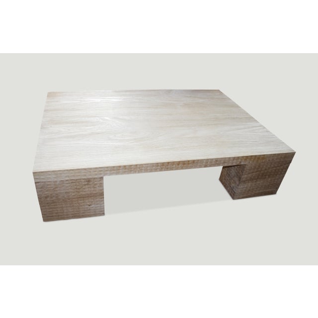 Andrianna Shamaris Hand Carved St. Barts Teak Wood Coffee Table For Sale - Image 10 of 18