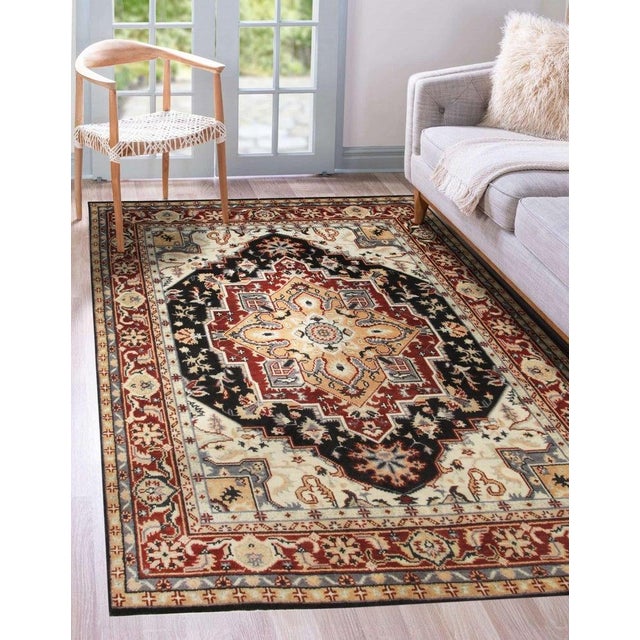 Textile 10x14 Blue Hand-Knotted Wool Octagonal Medallion Geometric Modern Carpet Rug For Sale - Image 7 of 7