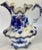 Ceramic Antique Made in England Flow Blue Large Scale Pitcher For Sale - Image 7 of 16