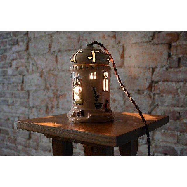 Mid-Century Table Lamp in Ceramic, France, 1980s For Sale - Image 9 of 13