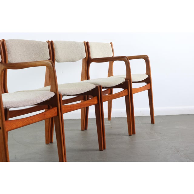 Wood Teak Dining Chairs by Benny Linden - Set of 4 For Sale - Image 7 of 12