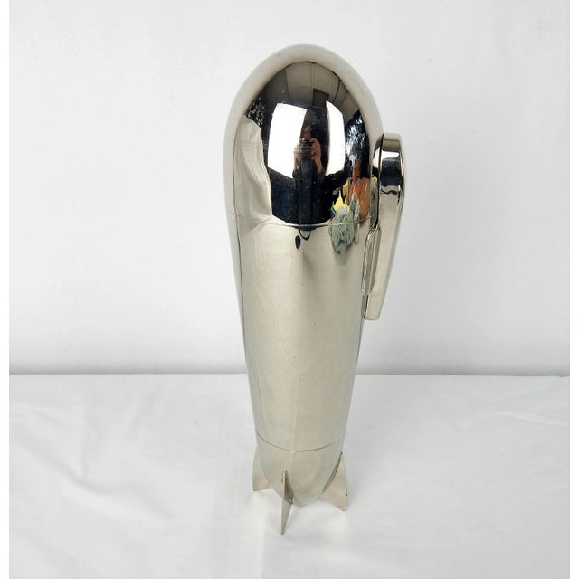 Rare, 1928 original J. A. Henkels "Zepplin" Cocktail Shaker in silver-plated brass. This extraordinary set is comprised of...