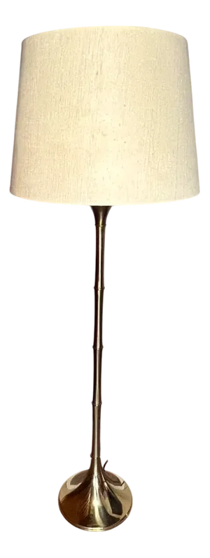 Brass Bamboo Floor Lamp by Ingo Maurer, 1960s