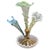 French Hand Blown Uranium Glass Three Trumpet Epergne, 1900 For Sale - Image 9 of 9