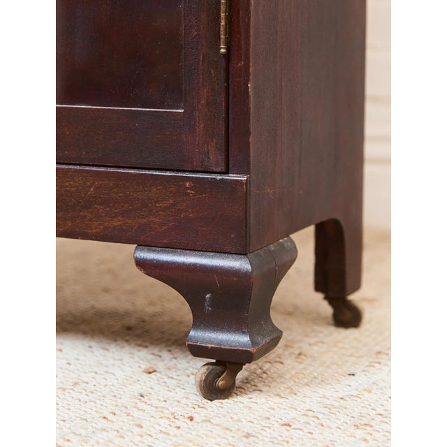 Wood Antique Mission Oak Arts & Crafts Bar Cabinet For Sale - Image 7 of 9
