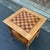 Vintage Oak Chess Top Side Table With Magazine Rack and Drawer For Sale In Atlanta - Image 6 of 7