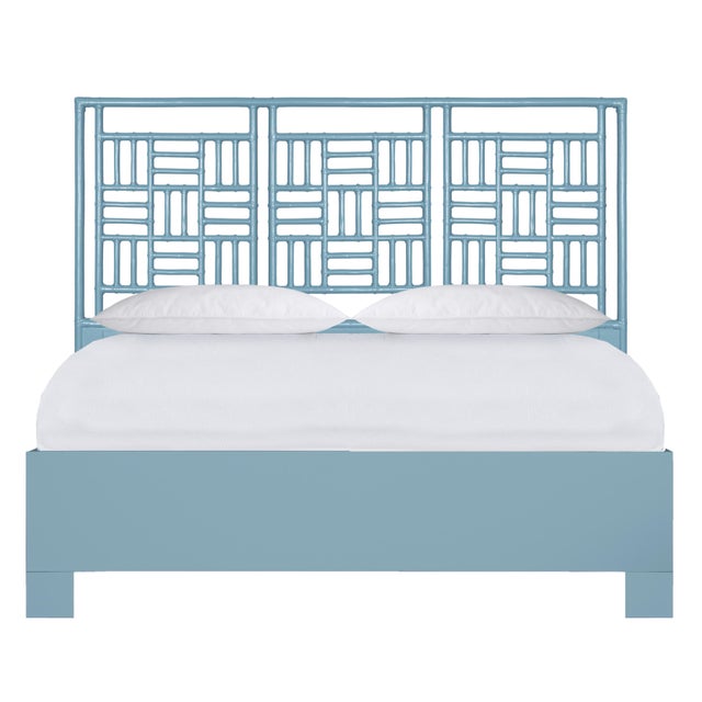 Finn Standard Bed King - Pool Blue For Sale - Image 12 of 12