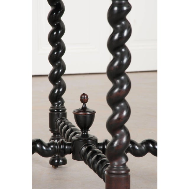 19th Century Italian Ebonized Table With Scagliola Top For Sale - Image 9 of 11