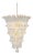 Italian Murano Glass Palmette Leaves Chandelier, 1980s For Sale