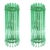 Contemporary triedro murano glass wall sconces. Set of two.in green- wather color. very scenographic, elegant , very...