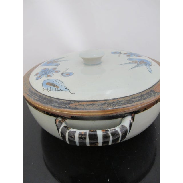 Ken Edwards El Palomar Blue Bird Tonala Mexico Pottery Casserole Covered Dish For Sale - Image 10 of 14