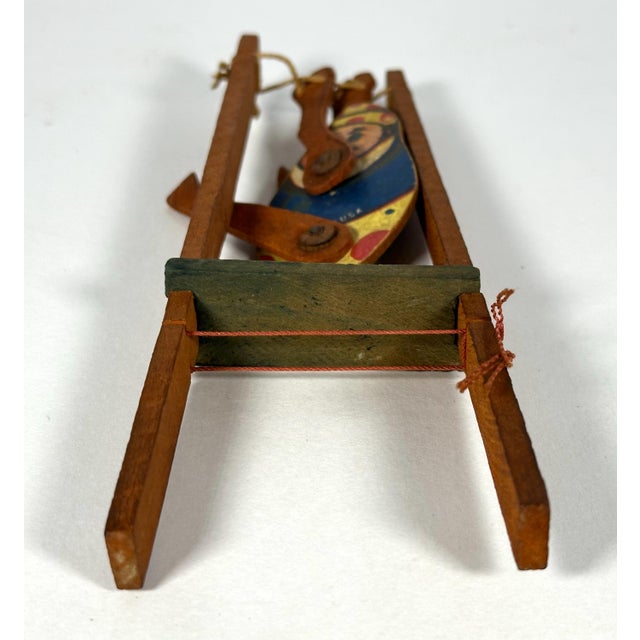 Wood Antique Palmer Cox Brownie Acrobat Toy: Early 1900s Squeeze Toy For Sale - Image 7 of 10
