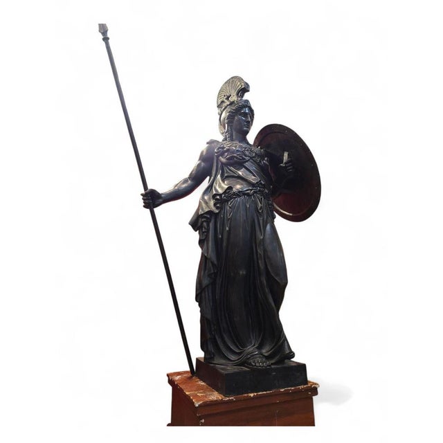 Large Sculpture of Athena, 1950, Bronze For Sale - Image 9 of 17