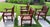 1990s 1990s Exceptional Vintage Hand-Carved Estate-Quality 5-Piece Solid Teak Patio Dining Set For Sale - Image 5 of 13