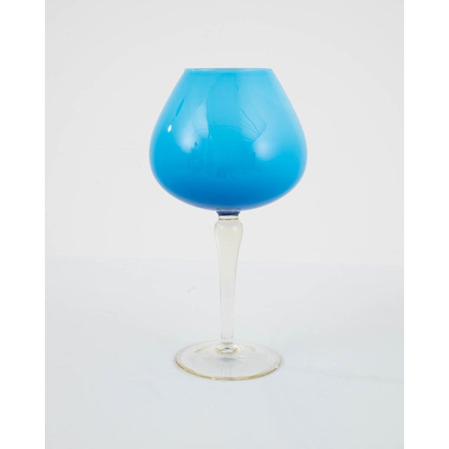 20th Century Italian Blue Glass Goblet For Sale - Image 16 of 18