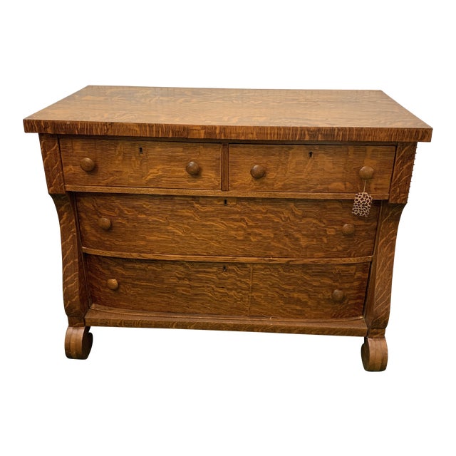 MidCentury Modern Golden Oak Dresser Chairish