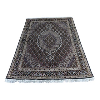 Middle Eastern Hand-Knotted Rug with Tabriz Medallion Mahi Fish Pattern For Sale