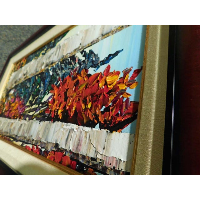 Maya Eventov "Fall Brillance Suite" Original Oil on Canvas Tree Hand Signed, Framed For Sale - Image 4 of 8