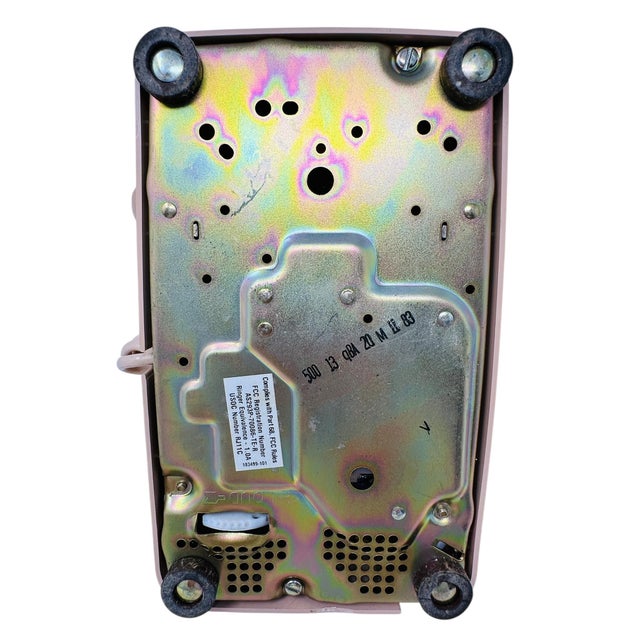 Vintage I T T Model 500 Beige Rotary Phone | Working 1983 Desk Telephone | Polished | Original Cords | Smooth Dial Movement For Sale - Image 14 of 14