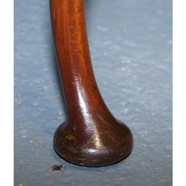 Gold Vintage Harwood Queen Anne Low Table For Sale - Image 8 of 12