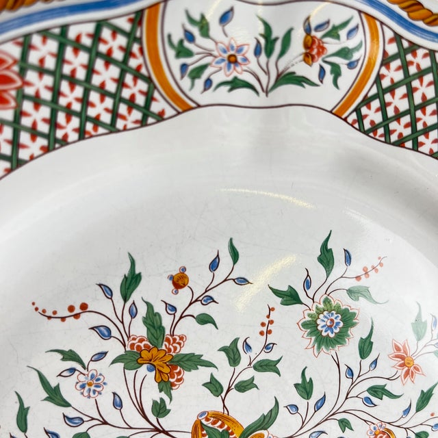 Dinner Plates with Rouen Sainfoin Pattern from Gien, 1990, Set of 8 For Sale - Image 9 of 12