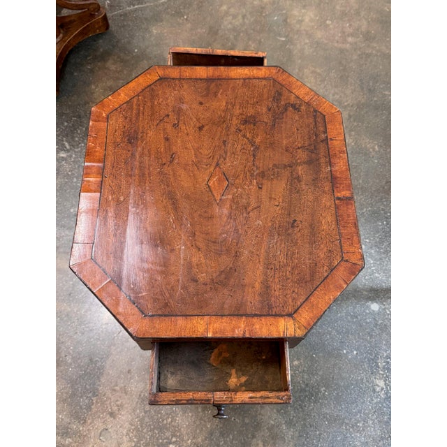Early 19th Century Regency Work Table With Canted Corners on Tripod Base For Sale - Image 9 of 10