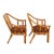 1970s Mid Century Cane and Bamboo Coastal Side Chairs W/ Cushions & Caned Backs - A Pair For Sale - Image 5 of 11