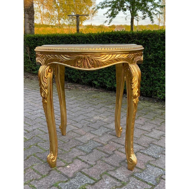 Date / Period: Late 20th Century (1980s) Maker / Brand: Artisan-Crafted Style: French Louis XVI Color: Antique Gold Base,...