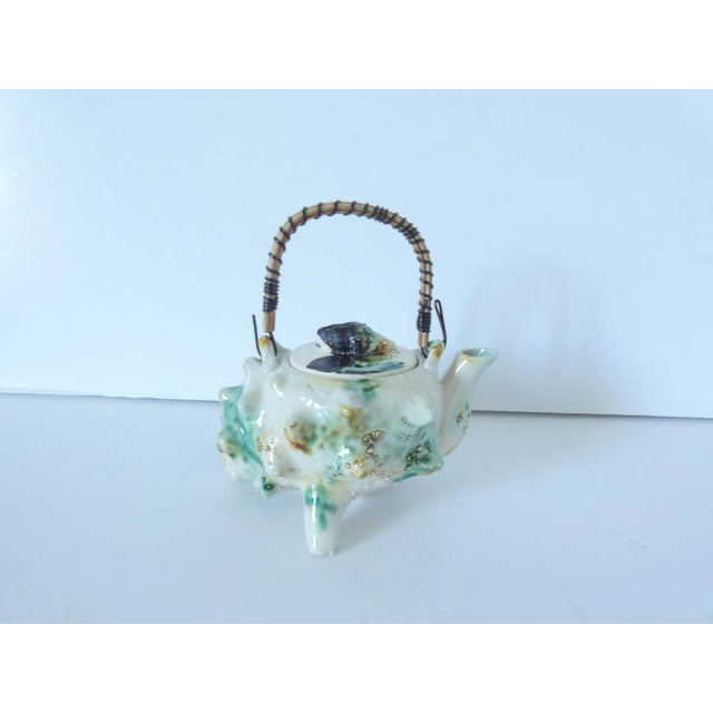 1960s 1960s French Vintage Barbotine Tea Pot For Sale - Image 5 of 8