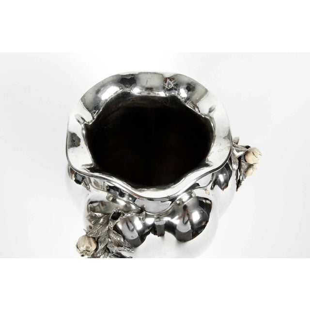 Italian Antique Sterling Silver Centerpiece / Flower Vase For Sale - Image 3 of 11
