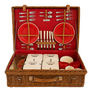 Vintage Abercrombie & Fitch English Picnic Hamper for Six