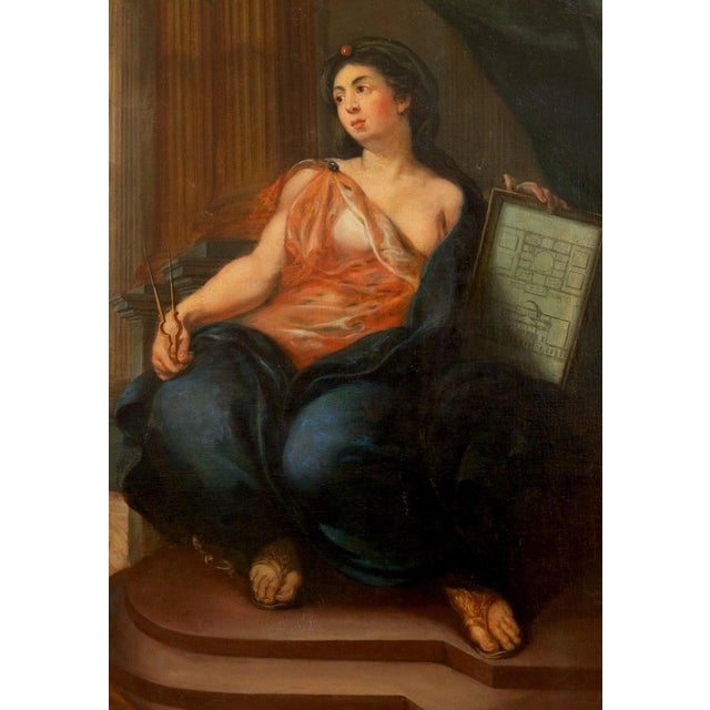 Baroque Theodoor Van Thulden, Allegory of Architecture, 1660, Oil on Canvas For Sale - Image 3 of 15