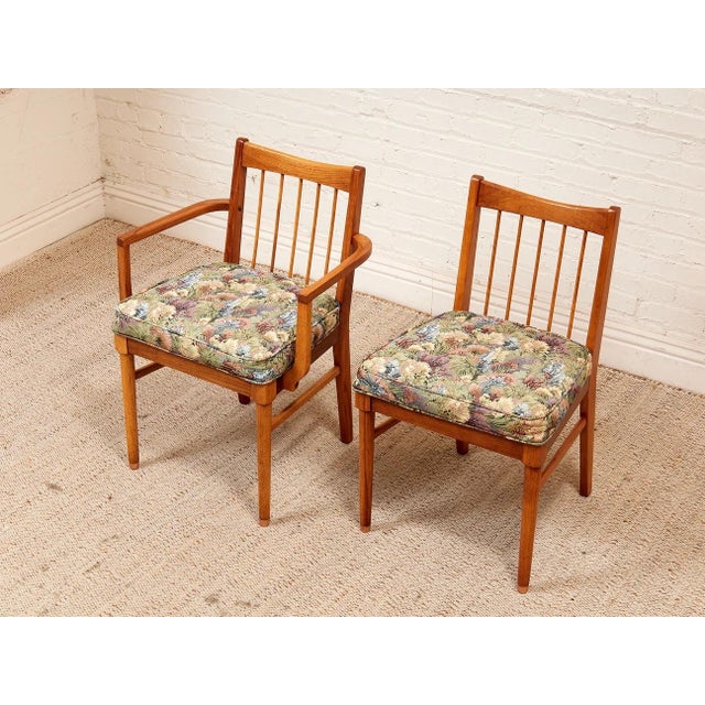 Wood Restored Vintage Dining Chairs For Sale - Image 7 of 11