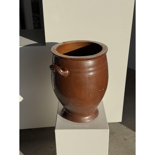 Large Vintage Terracotta Pot with Two Handles, 1970s For Sale - Image 6 of 18