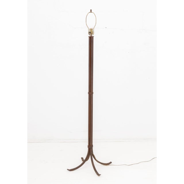 Late 20th Century Christopher Thomson Style Wrought Iron Floor Lamp For Sale - Image 5 of 8
